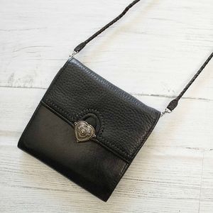 Brighton Black Leather String Wallet